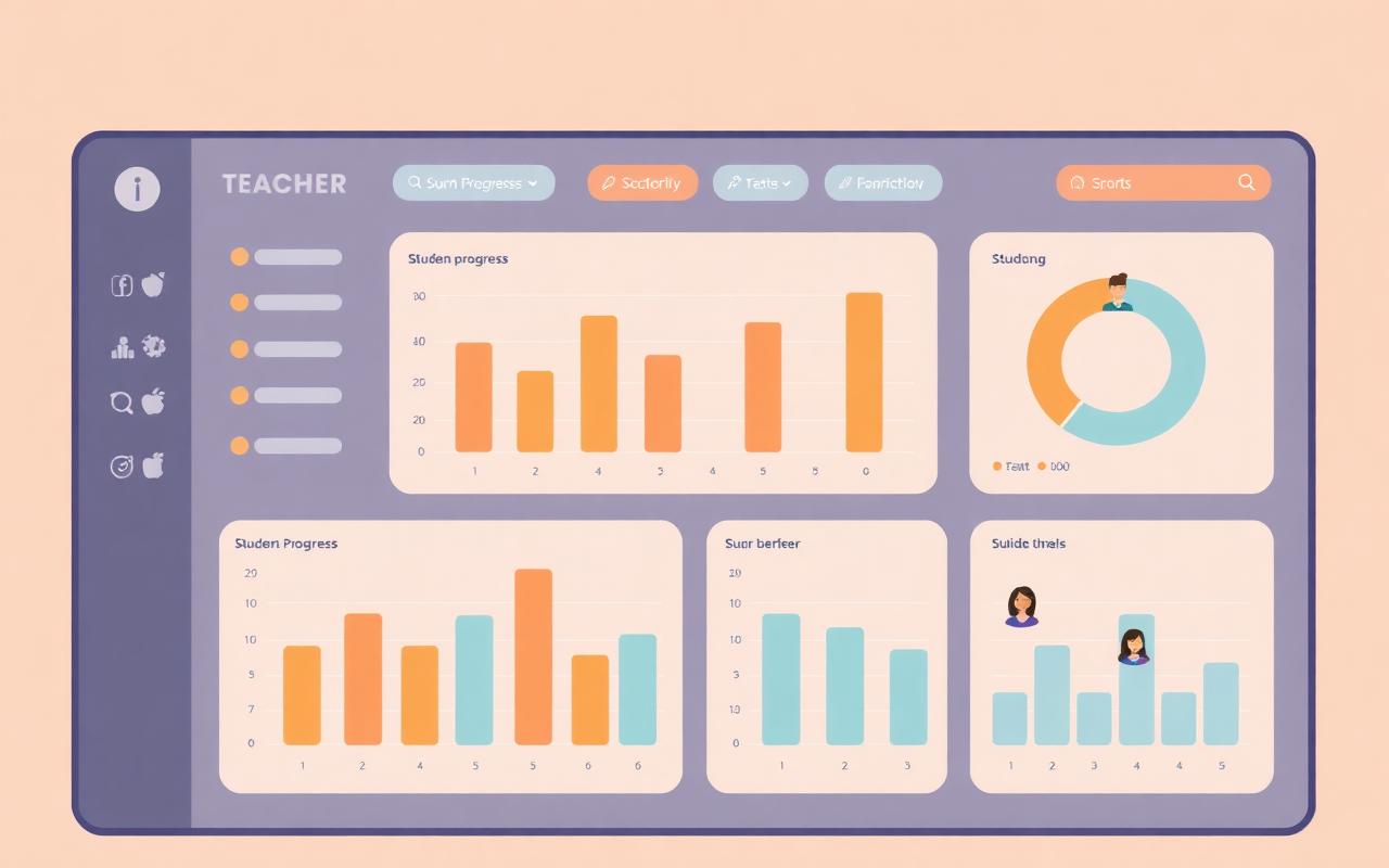 Dashboard med elevresultat och grafer