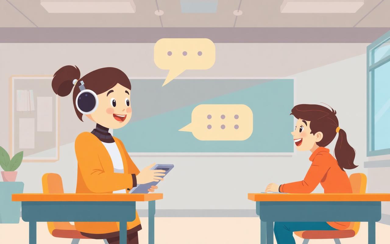 Elev chattar med sin AI-lärare